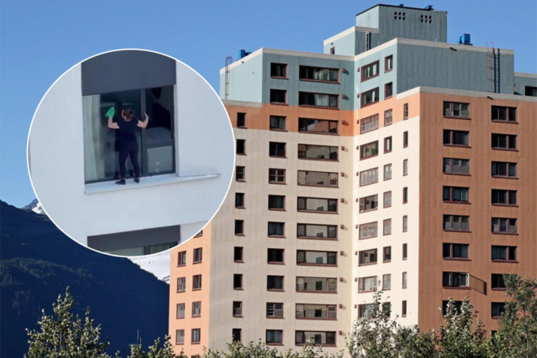 "Hrabrost ili ludost"? Snimak žene na 11. spratu solitera u Beogradu uznemirio korisnike mreža! (VIDEO)
