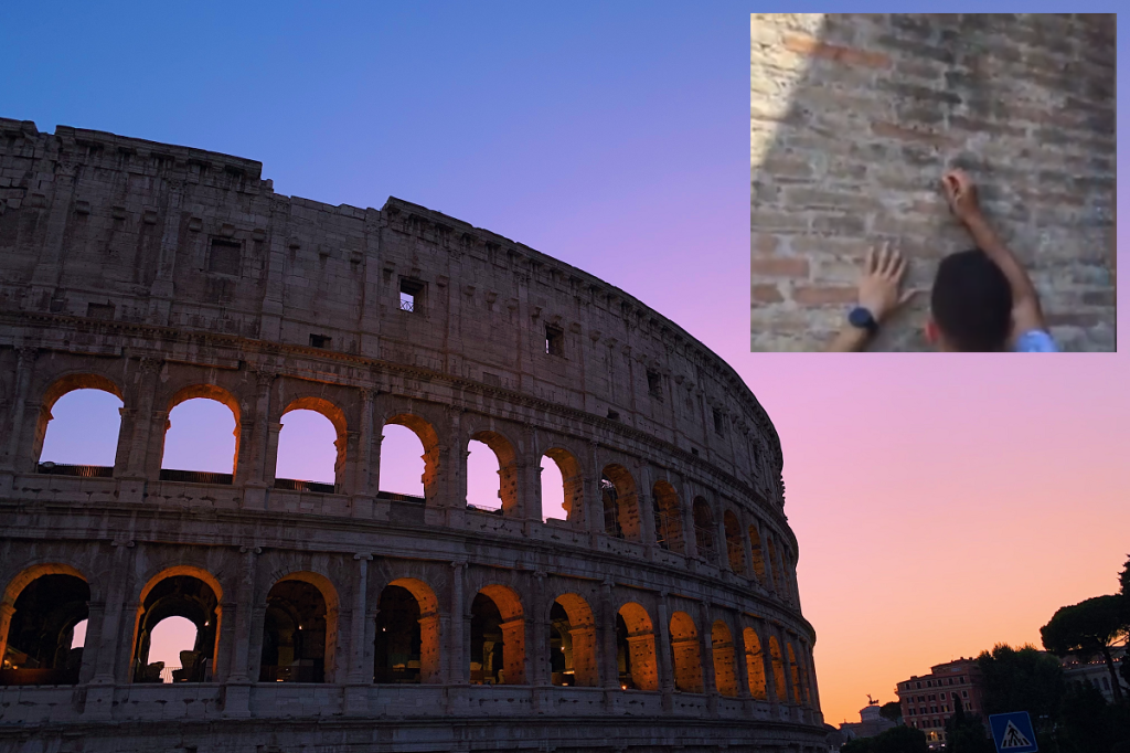 Muškarac na Koloseumu urezao svoje i vereničino ime, Italija na nogama! Mogao bi da dobije pet godina zatvora (VIDEO)