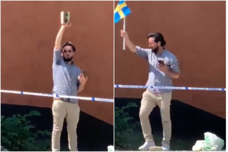 Muškarac u Stokholmu Kuranom brisao cipele, pa ga namazao slaninom i na kraju zapalio (VIDEO)