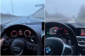 Jezivi snimci bahate vožnje BMW i "audija" po srpskim putevima: Vozili 200 na sat i preticali zaustavnom trakom (VIDEO)