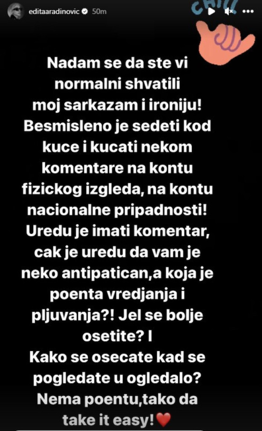 "Bila sam meta negativnih komentara na nacionalnoj osnovi" Edita Aradinović uputila javni apel, pevačica se obratila ovim rečima