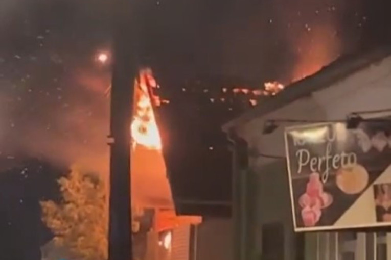 Ko je spalio kuću: Veliki požar u centru Leskovca (VIDEO)