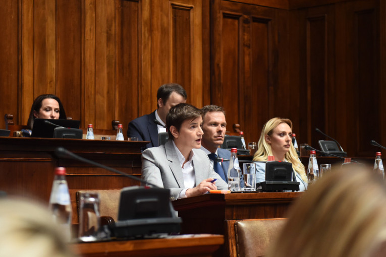 Premijerka Brnabić u Skupštini obrazlaže predloge zakona o finansijskoj pomoći države: Za decu 87 milijardi dinara