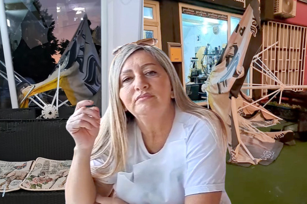 Oluja demolirala salon Biljane Dragojević: Suncobran razbio izlog, letele saksije, staklo na sve strane (FOTO/VIDEO)