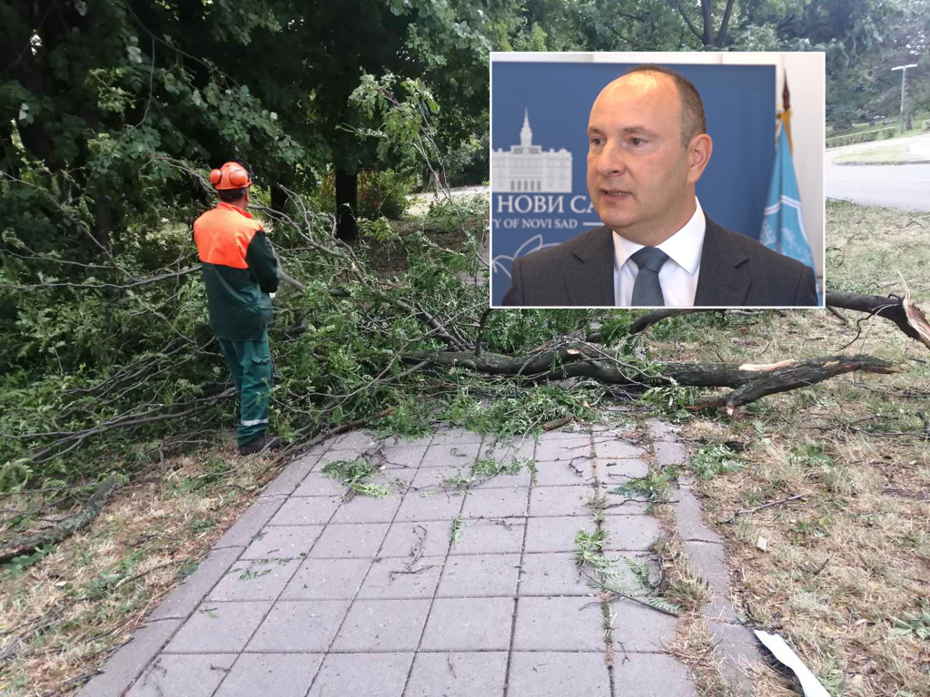 Đurić nakon nevremena koje je zadesilo Novi Sad