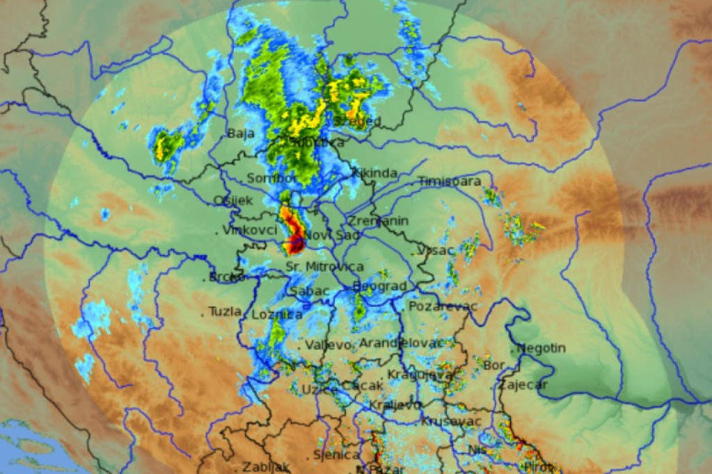 Mapa oluje danas: Kako se kreće nevreme koje je već pogodilo region i stiglo u Srbiju
