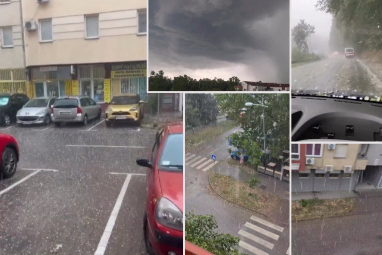 Novi Sad ponovo na udaru: Stiglo olujno nevreme - jak grad pada širom Srpske Atine (FOTO/VIDEO)