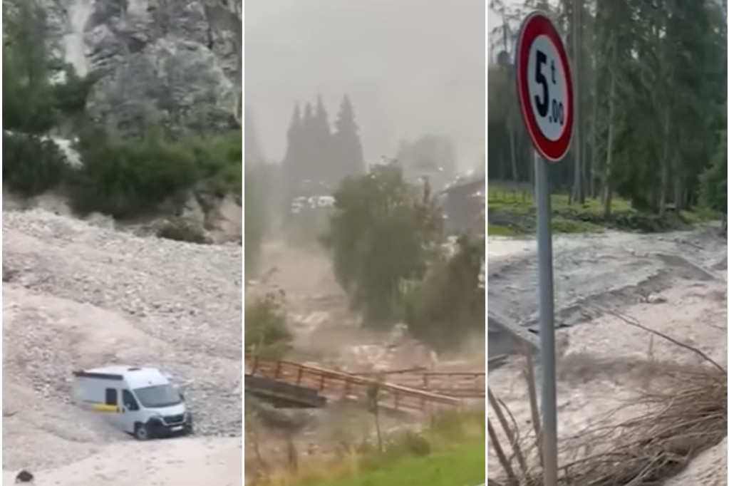 Oluja se sručila u Južni Tirol, bujica odnela drvene mostove (VIDEO)