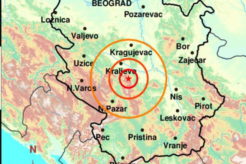 Srbiju pogodila tri zemljotresa! Treslo se u Kragujevcu, Novom Pazaru i Kuršumliji