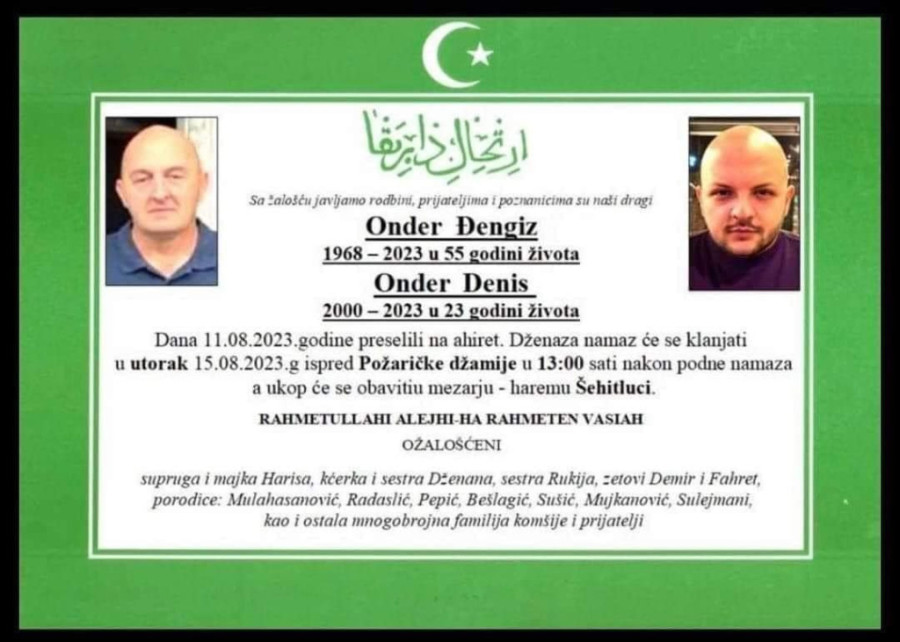 Dan posle Nizame, sahranjeni otac i sin, žrtve Nermina Sulejmanovića iz Gradačca