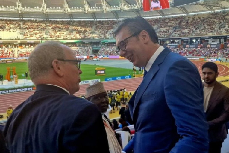 Vučić prisustvovao otvaranju Svetskog prvenstva u atletici: Sastao se sa knezom Albertom II od Monaka