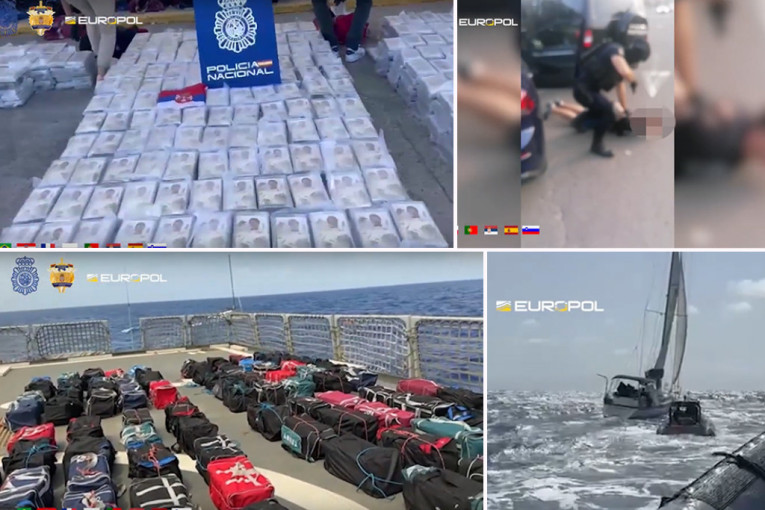Spektakularna akcija srpske policije i Evropola: Zaplenjeno 2,7 tona kokaina na jedrilici u Atlantiku, "pao" i vođa! (FOTO/VIDEO)