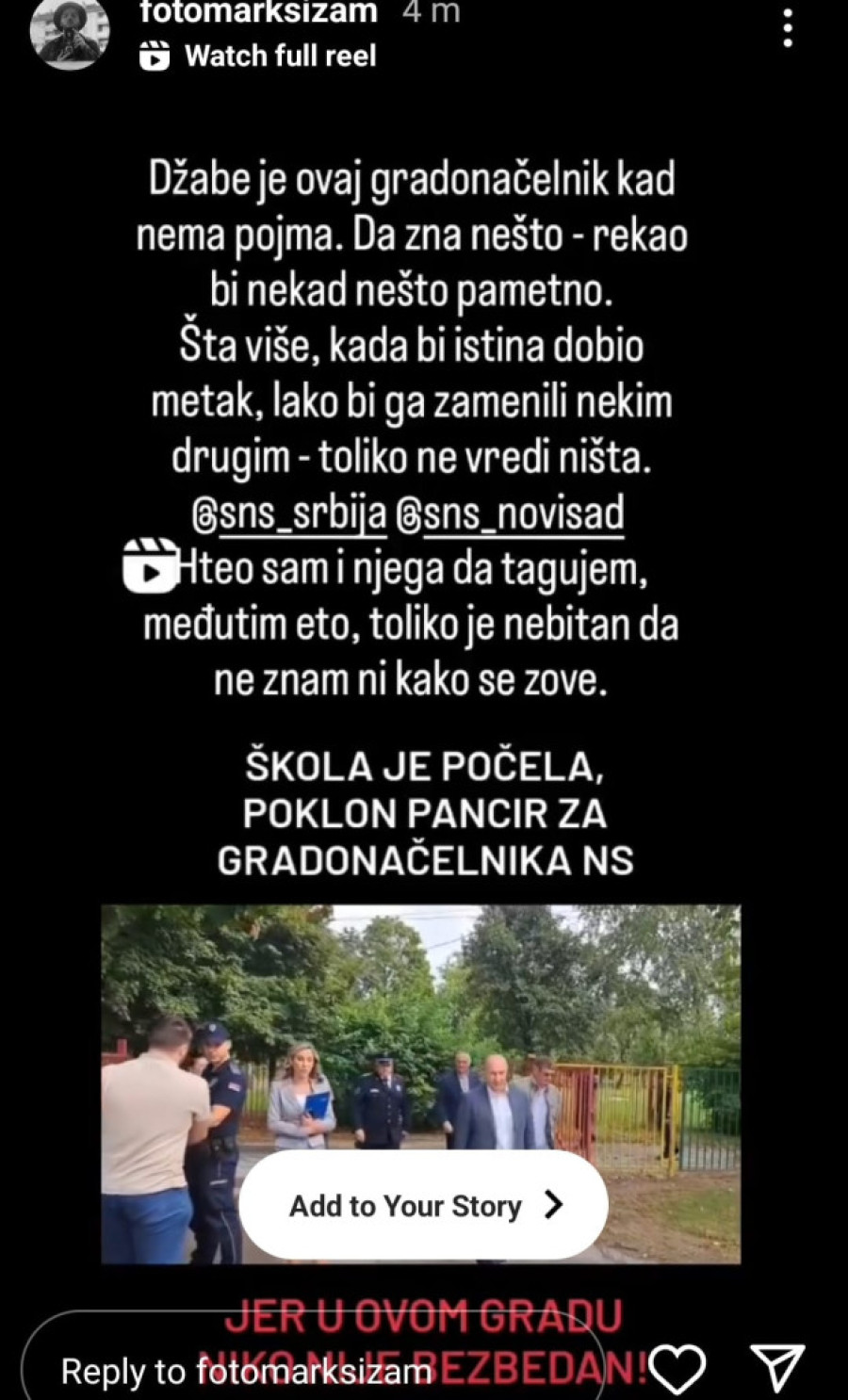 "Kada bi dobio metak...": Opozicionar uputio stravične pretnje smrću gradonačelniku Novog Sada Milanu Đuriću