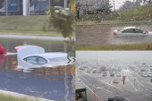 Kataklizma u Novom Sadu! Posle jake oluje automobilima samo krovovi vire iznad vode, u gradu nestalo vode i struje(VIDEO)