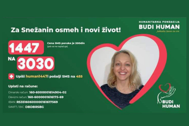 Pomozimo Snežani! Hrabra žena živi bez oba bubrega - za samo dva dana mora da skupi 20.000 evra!