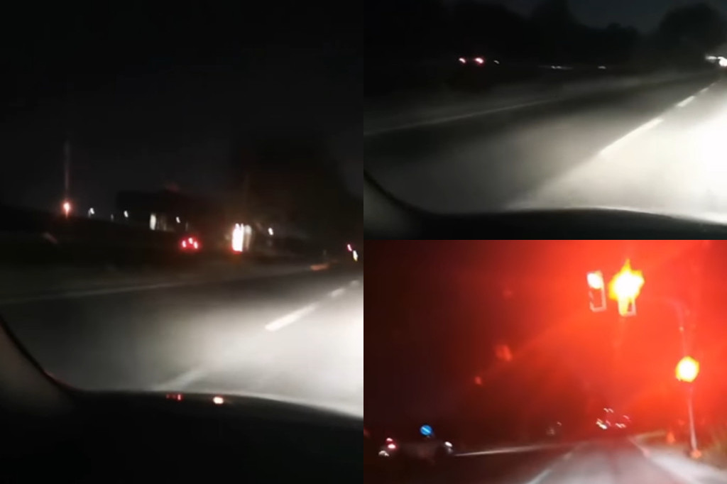 Ljudi, šta vam je? Još jedna vožnja u kontra smeru kod Batajnice: Popalio sva četiri svetla, a onda napravio zaokret (VIDEO)