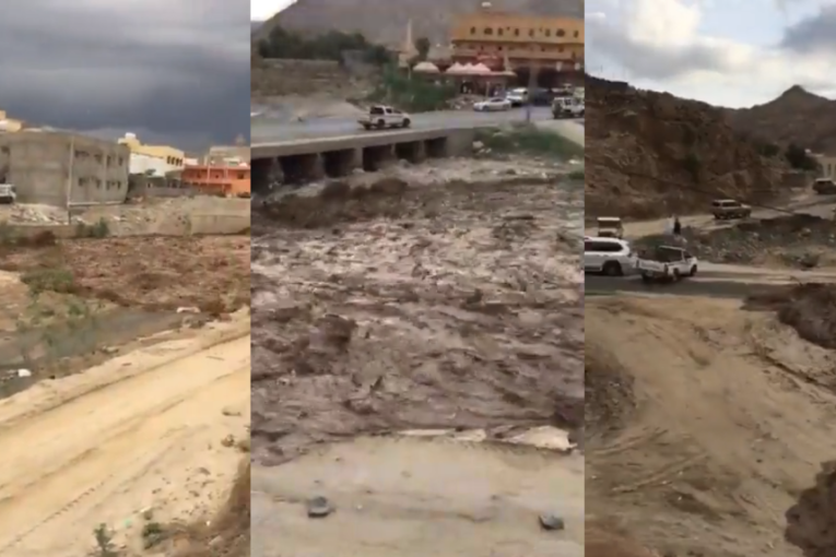 Zastrašujući trenutak kad je voda prodrla u grad u Libiji: Bujica juri ka mostu, vozači okreću vozila i pokušavaju da pobegnu (VIDEO)