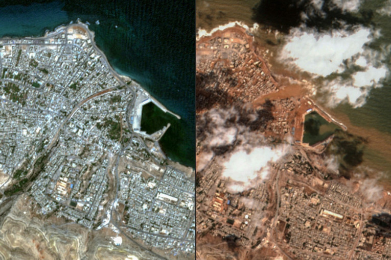 Katastrofa snimljena iz satelita! Čitav grad u Libiji zbrisan, kao da je bombardovan (FOTO)