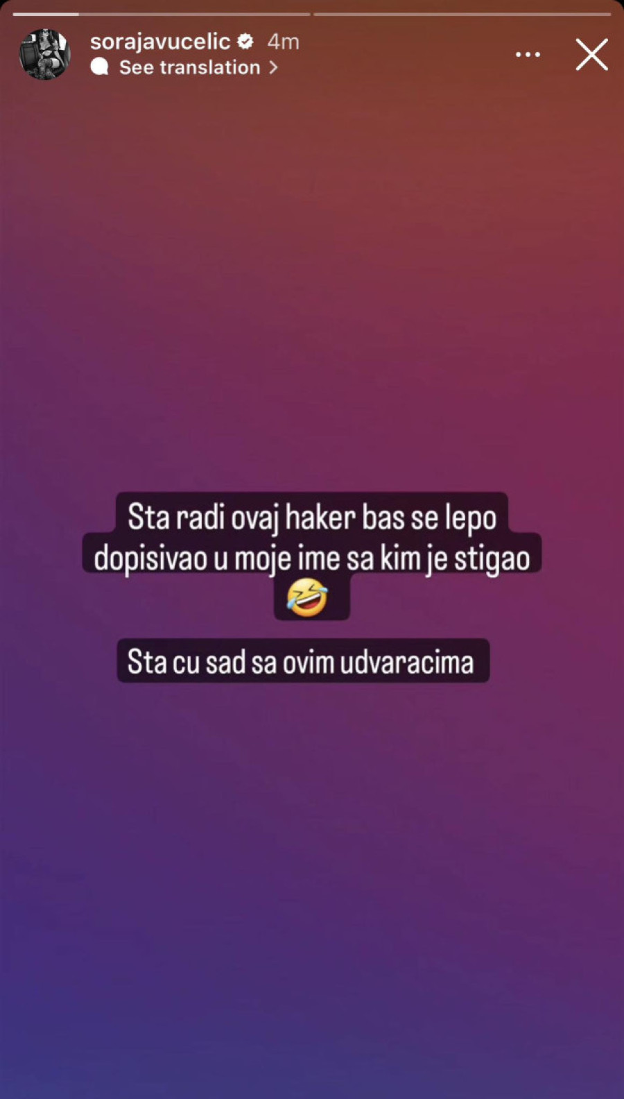 Soraja Vučelić se odbranila od hakera, pa počela da provocira: Šta ću sad sa ovim udvaračima (FOTO)