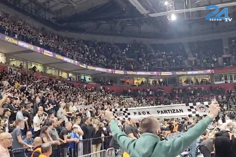 Ponovo se tresla Arena na dočeku košarkaša Partizana! A onda je na parket kročio i Željko Obradović! (VIDEO)