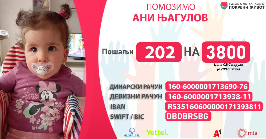 Potrebni smo maloj Ani! Ona se bori od samog rođenja, a sada joj je potrebna pomoć i podrška