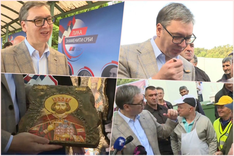 Vučić na "Zboru Krajišnika" u Kovilovu: Predsednik na poklon dobio ikonu, poručio da država pomaže mnoga udruženja naših ljudi