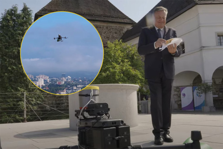 Prva dostava bureka dronom u istoriji: Gradonačelniku Ljubljane na originalan način isporučen doručak (VIDEO)