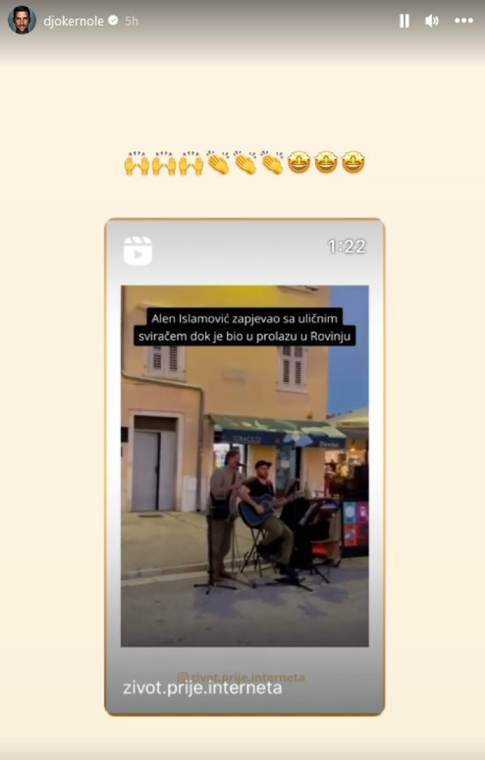 Noleta oduševilo što se "Đurđevdan" zapevao u Rovinju, pa to podelio sa svojim navijačima (VIDEO)