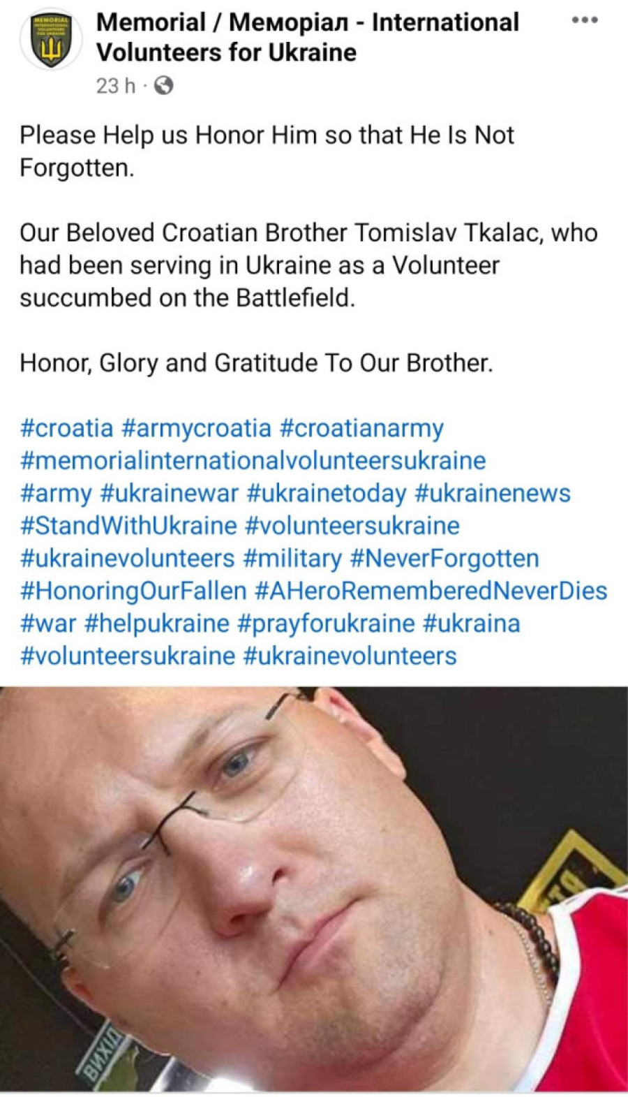 Poginuo Hrvat u Ukrajini: U Hrvatskoj ekstremistu slave kao heroja (FOTO)