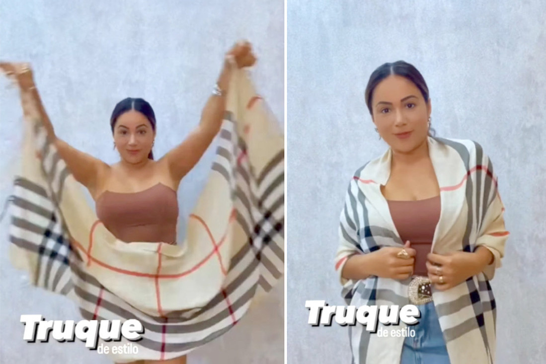 Genijalni trik s TikToka: Za 30 sekundi od ešarpe napravite zimski kimono, bez zihernadli i ušivanja (VIDEO)