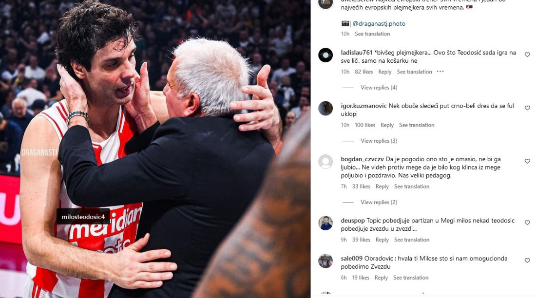 Užasni komentari zvezdaša na račun Teodosića: "Bivši plej, nek obuče sledeći put crno-beli dres da se ful uklopi"