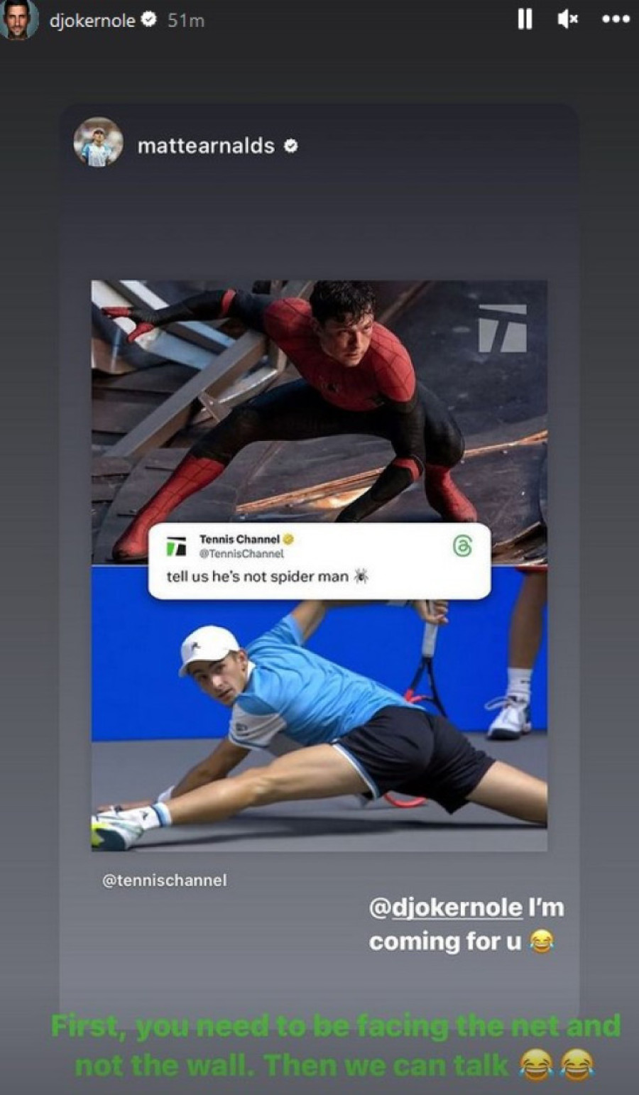 Italijan se hvalio Noletu, pa mu stigao odgovor! Đoković mu rekao uslov da bi dalje pričali (FOTO)