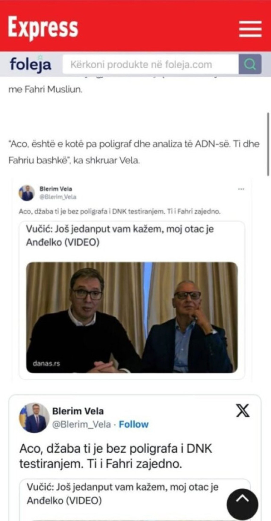 Kurti, Vjosa, ustaški mediji i Đilasova koalicija! Ovako izgleda koordinisan napad na porodicu Vučić