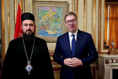 Predsednik Vučić se u Parizu sastao sa episkopom zapadnoevropskim Justinom (FOTO)