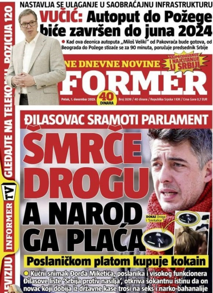 Nebojša Bakarec: Drogirani Đilasov ženomrzac, poslanik Miketić!