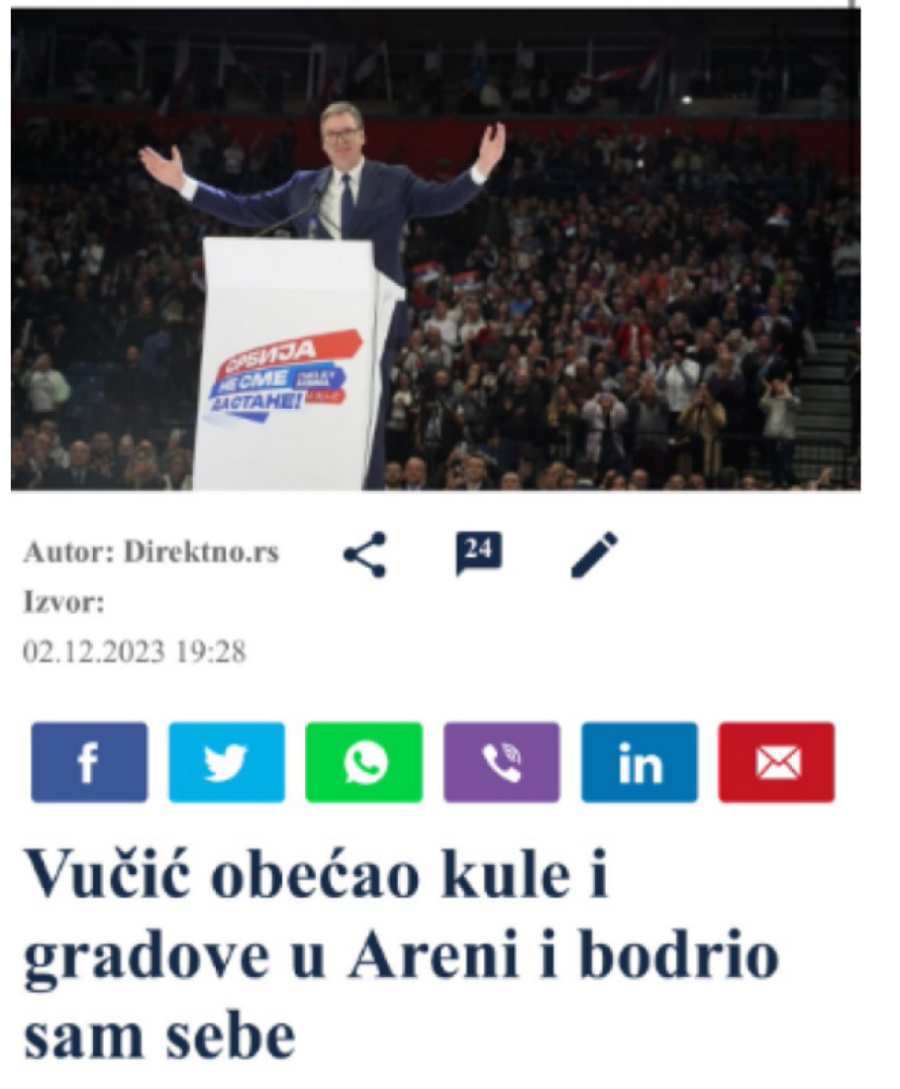 Gledajte i učite: Vučić je već podigao kule i gradove, tajkunski mediji pokazali da imaju jasan cilj - srušiti predsednika Srbije