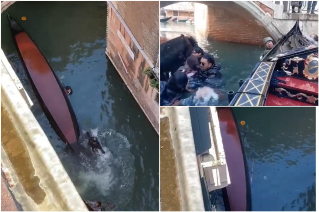 Gondola u Veneciji se prevrnula zbog neposlušnih turista: Nisu prestajali da slikaju selfije, pa završili u vodi (VIDEO)