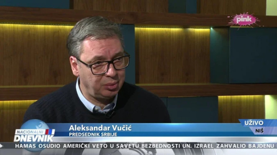 Predsednik Vučić na TV Pink: Đilasu neće pomoći ni 20 odsto veća izlaznost, narod je shvatio da ih opozicija obmanjuje