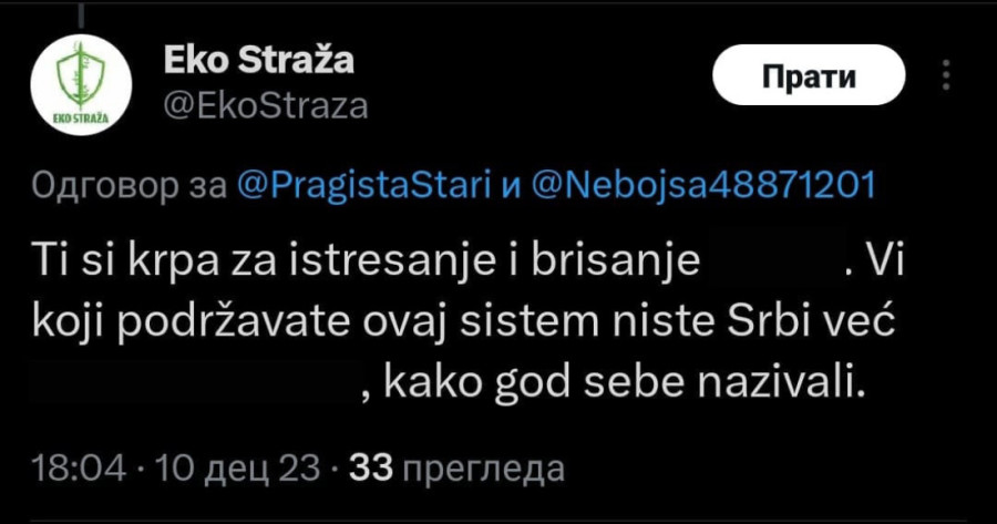 Ovakav prostakluk niste skoro videli: Đilasov i Ćutin vulgarni lažni ekolog divljački vređa sve oko sebe (FOTO)