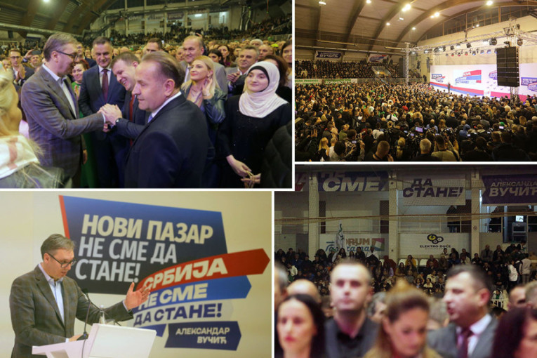 Sebe neću da se stidim, hoću da imate najbolje uslove: Vučić poslao moćnu poruku na skupu u Novom Pazaru!