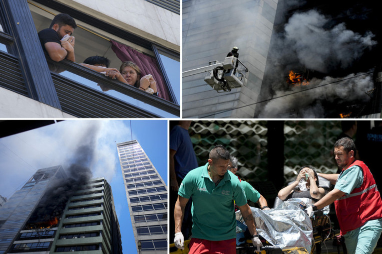 Veliki požar guta višespratnicu: Vatrogasci u Buenos Ajresu se bore protiv stihije, u zgradi još ima ljudi, kruže dramatični snimci (VIDEO)
