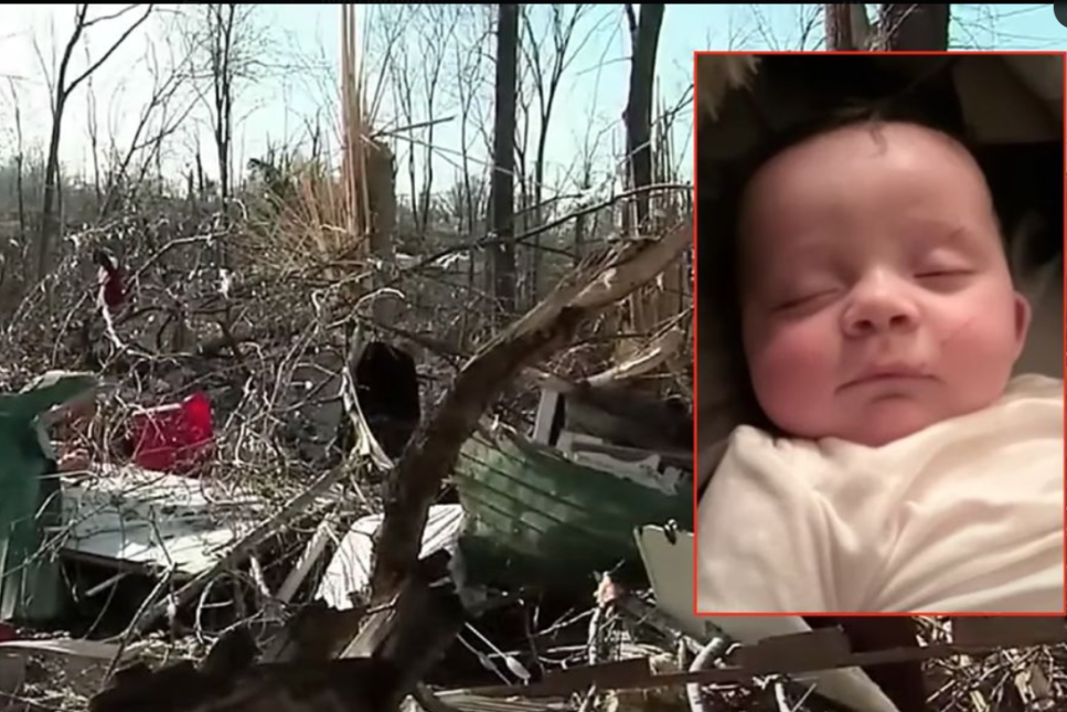 Neverovatna sreća! Beba koju je usisao tornado i bacio na drvo pronađena živa: "Videli smo kako je kolevka poletela u vis" (VIDEO)