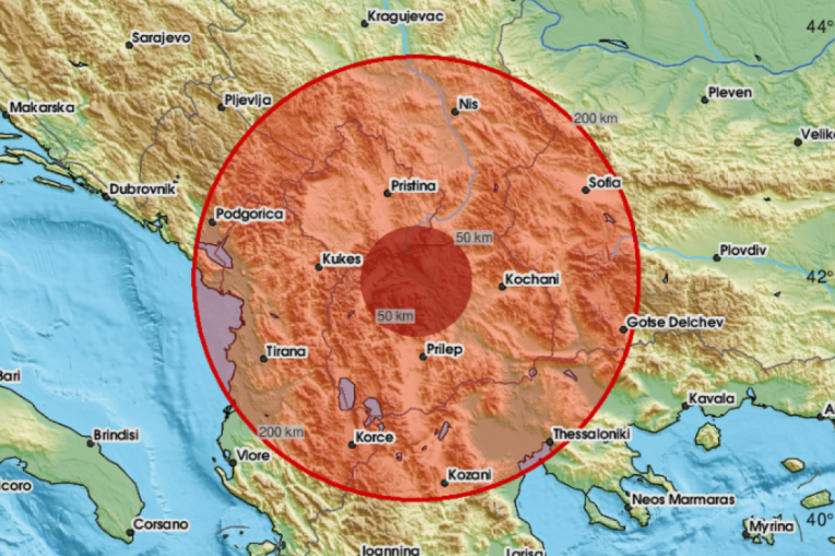 Treslo se u Srbiji! Zemljotres na granici sa Severnom Makedonijom