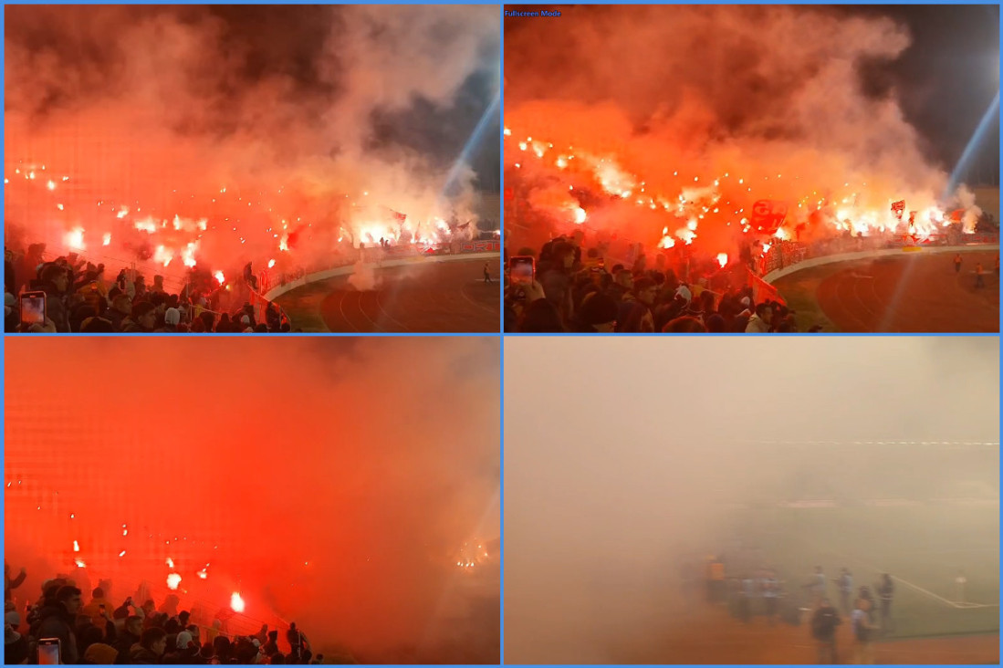 "Delije" zapalile sever, pa izazvale prekid večitog derbija! Pogledajte bakljadu navijača Zvezde protiv Partizana