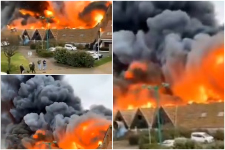 Užasne scene u Francuskoj! Pogledajte kako vatra guta košarkašku "dvoranu" (VIDEO)
