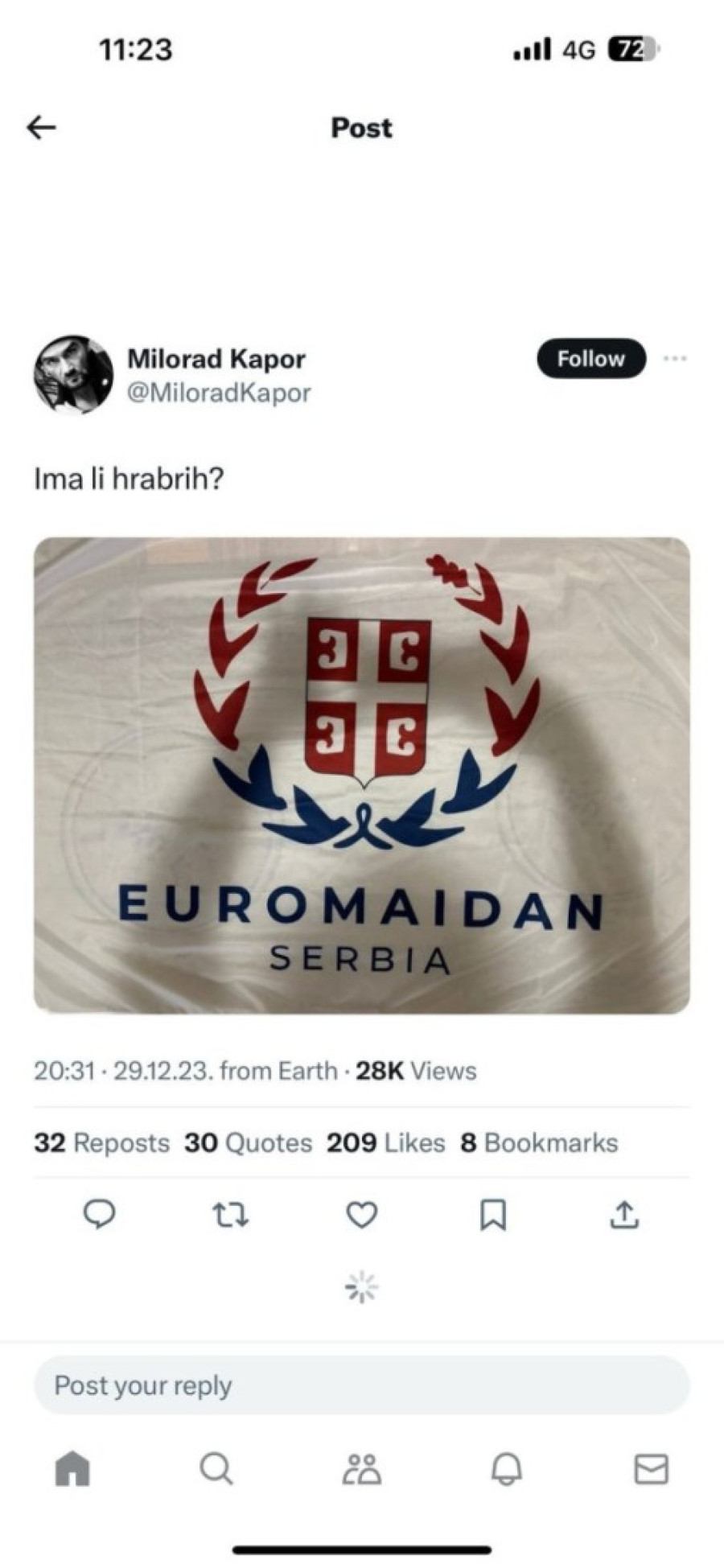 Ne kriju da žele haos: Sraman poziv đilasovca na Majdan u Beogradu! (FOTO)