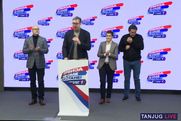 Vučić: Ubedljiva pobeda liste "Srbija ne sme da stane" na ponovljenim izborima! Neće biti Majdana, građani ne žele nasilje i laži!