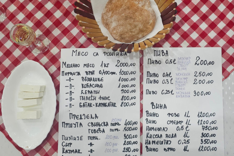 Nećemo da čitavu platu potroše za to jedno veče: Neverovatan novogodišnji cenovnik iz suvoborskog sela obišao Srbiju (FOTO)