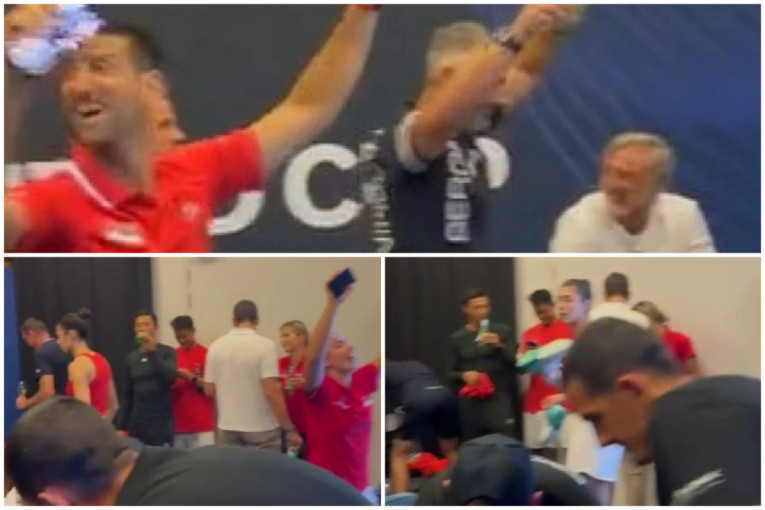 Novakov šou u Pertu! Prvo je oduševio čestitkom na kineskom, a onda se u svlačionici začuo narodnjački megahit! (VIDEO)