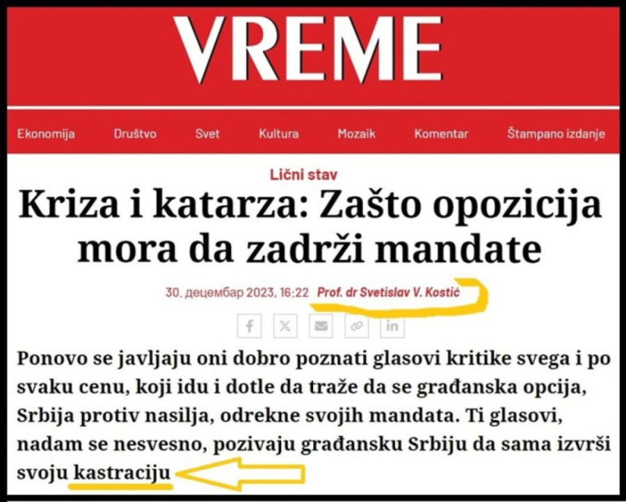 Nebojša Bakarec: Đilasova mandat agonija!